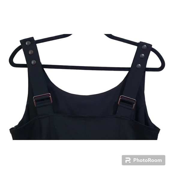 Sarah Pacini Black Dress w Exaggerated Pockets and Elastic Bottom Size 2/Medium - Picture 4 of 11